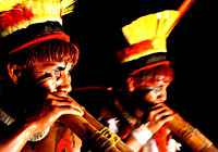 Xingu Indians Flute Ritual